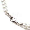 Glass Pearl Round Beaded Necklace for Women X-NJEW-JN03903-5