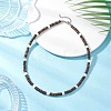 Natural White Shell & Coconut Heishi Beaded Necklaces for Women NJEW-JN05473-02-1