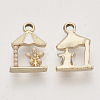 Light Gold Plated Alloy Charms X-ENAM-T009-43B-2