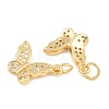 Brass Micro Pave Cubic Zirconia Charms CU-CBA908F-05G-05-2