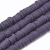 Flat Round Handmade Polymer Clay Bead Spacers LS-CLAY-R067-3.0mm-04-1