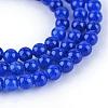 Natural Dyed Yellow Jade Gemstone Bead Strands G-R271-4mm-Y22-2