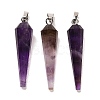 Natural Amethyst Pointed Pendants G-D089-01P-05-1