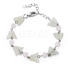 Butterfly Natural New Jade Beaded Bracelets for Girl Women BJEW-S145-002A-6