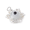 Beaded Star Eye Charms PALLOY-MZ00574-07-3