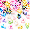 52Pcs 26 Styles UV Plating Opaque Acrylic European Beads OACR-TA0004-81-3