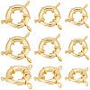 Beebeecraft 9Pcs 3 Styles Rack Plating Brass Spring Clasps KK-BBC0005-66-1