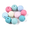 Rubberized Style Imitated Silicone Acrylic Beads MACR-T048-01A-13-1