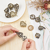 10Pcs 5 Styles Tibetan Style Brass Rack Plating Cage Pendants KK-SC0004-36-3