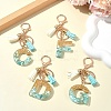 Transparent Epoxy Resin Pendant Keychains KEYC-FS00022-03-9