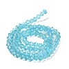 Transparent Electroplate Glass Beads Strands EGLA-A039-T4mm-L20-2