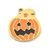 Halloween Theme Ion Plating(IP) 304 Stainless Steel Enamel Charms STAS-M011-03B-1