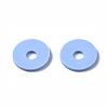 Flat Round Handmade Polymer Clay Beads CLAY-R067-10mm-32-4