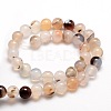 Natural Agate Round Beads Strands X-G-E321C-6mm-01-2