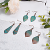 ANATTASOUL 3 Pairs 3 Style Alloy Teardrop with Rhombus Dangle Earrings for Women EJEW-AN0002-01-7