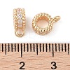 Brass Pave Clear Cubic Zirconia Beads LS-KK-N256-08G-A-3