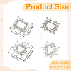 WADORN 4Pcs 2 Style Alloy Crystal Rhinestone Shoe Decorations FIND-WR0011-29B-2