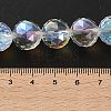 Transparent Electroplate Glass Beads Strands EGLA-N002-34E-H01-4