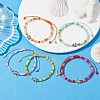 Alloy Tortoise & Glass Seed Braided Bead Bracelet BJEW-JB09750-2