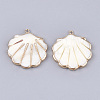 Electroplate Freshwater Shell Pendants X-SHEL-T012-05A-2
