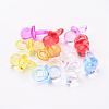 Mixed Color Transparent Acrylic Baby Pacifier Pendants X-TACR-R16-M-2