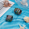 2Pcs 2 Styles Resin Stump Sculpture Display Decorations DJEW-GF0001-86-3