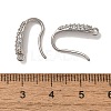 Rack Plating Brass Micro Pave Clear Cubic Zirconia Earring Hooks KK-A231-02P-3