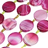 Natural Banded Agate Coin Beads Strands GG-CBAE0EB-06B-2