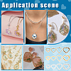 48Pcs 12 Styles Zinc Alloy Open Back Bezel Pendants FIND-PH0025-13-5