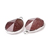 Natural Strawberry Quartz Pendants G-I207-14K-S-3