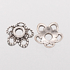 5-Petal Flower Tibetan Silver Fancy Bead Caps AA484-2
