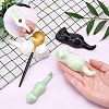4Pcs 4 Style Porcelain Chinese Writing Brush Holder DJEW-NB0001-10-4