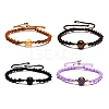 Adjustable Round Natural Gemstone Beads Bracelets for Women or Men BJEW-JB06840-1