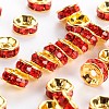 Brass Grade A Rhinestone Spacer Beads RSB034NF-08G-1