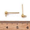 Ion Plating(IP) 304 Stainless Steel Ball Post Stud Earring Findings STAS-E163-44G-3