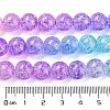 Spray Painted Crackle Glass Beads Strands DGLA-C002-10mm-07-5