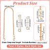 3Pcs 3 Style ABS Plastic Imitation Pearl & Iron Curb Chain Bag Handles DIY-WR0002-70B-2