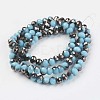 Electroplate Opaque Glass Beads Strands EGLA-A034-P4mm-P13-2