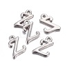Platinum Plated Alloy Letter Pendants LS-PALLOY-J718-01P-Z-2