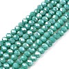 Electroplate Glass Beads Strands EGLA-A044-P2mm-B31-1