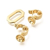 Rectangle Rack Plating Brass Fold Over Clasps KK-S508-16G-2