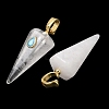 Natural Quartz Crystal Rock Crystal Pointed Pendants GG-CBA19F2-02G-04-2