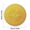Plastic Self Adhesive Gold Foil Embossed Stickers DIY-WH0211-386-2