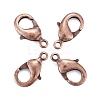 Red Copper Brass Lobster Claw Clasps X-KK-903-R-NF-1