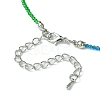Faceted Rondelle Glass Beaded Necklace for Women NJEW-M208-02B-5