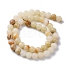 Natural Green Banded Calcite(Afghan Jade) Beads Strands G-B130-8mm-01-3