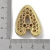 Rack Plating Brass Micro Pave Clear Cubic Zirconia Pendants ZIRC-U002-G-A-3