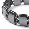 Fashionable Magnetic Synthetic Hematite Stretchy Bracelets BJEW-K007-04-2