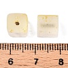 Frosted Glass Beads with Golden Glitter Powder DGLA-NH001-8mm-01A-3