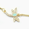 Adjustable Brass Synthetic Opal Bolo Bracelets BJEW-O165-05G-2